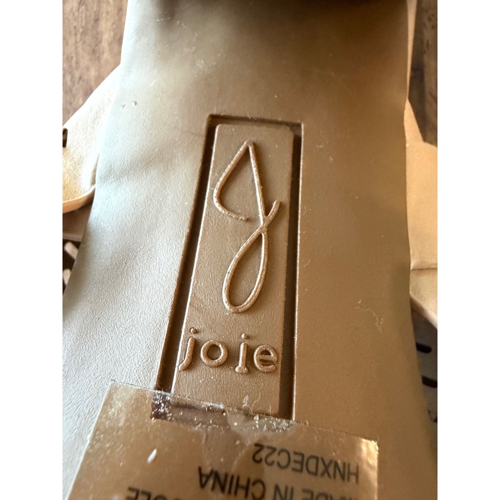 Joie Society Nude Beige Perforated Braided Block Heel Sandals Mule 6.5M P3SOC31P - Picture 7 of 9
